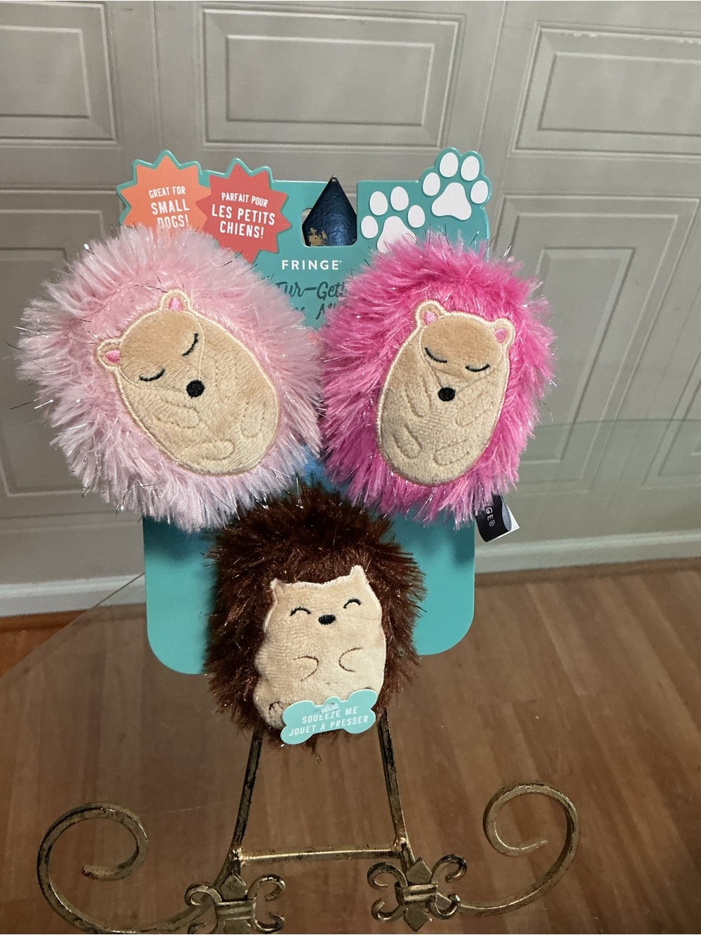 Fringe Set Of 3 Little Toys With Squeaker.